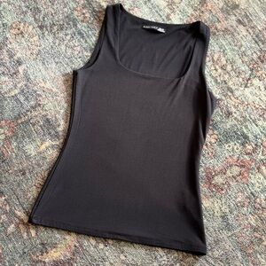 Black Tape Square Neck Tank